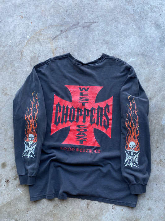 Vintage West Coast Choppers Skull Long sleeve size XXL