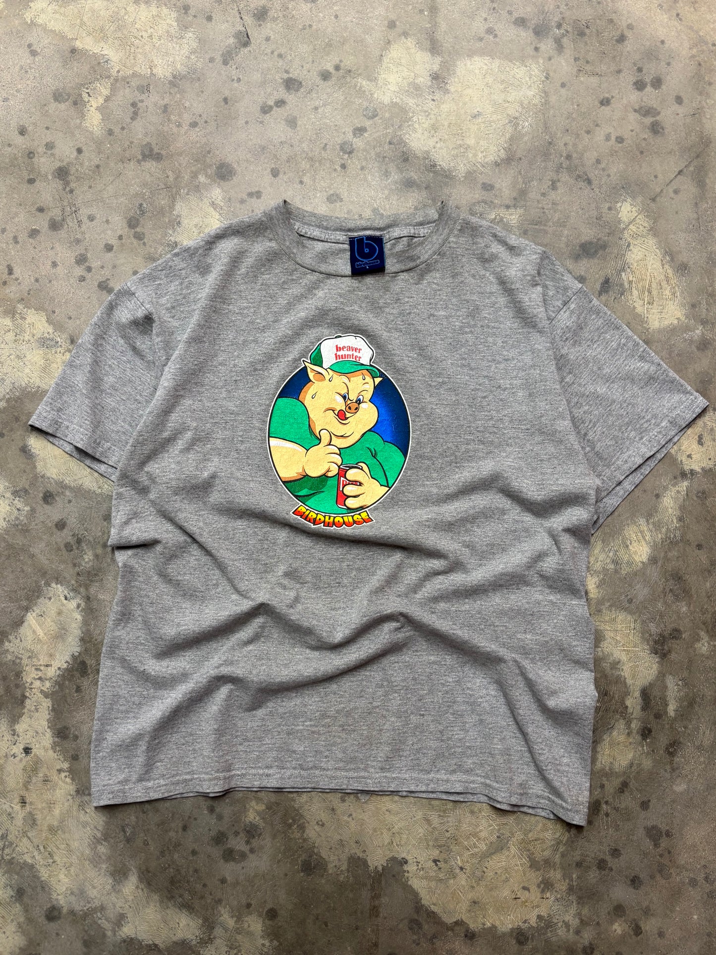 Vintage Birdhouse Pig shirt size large