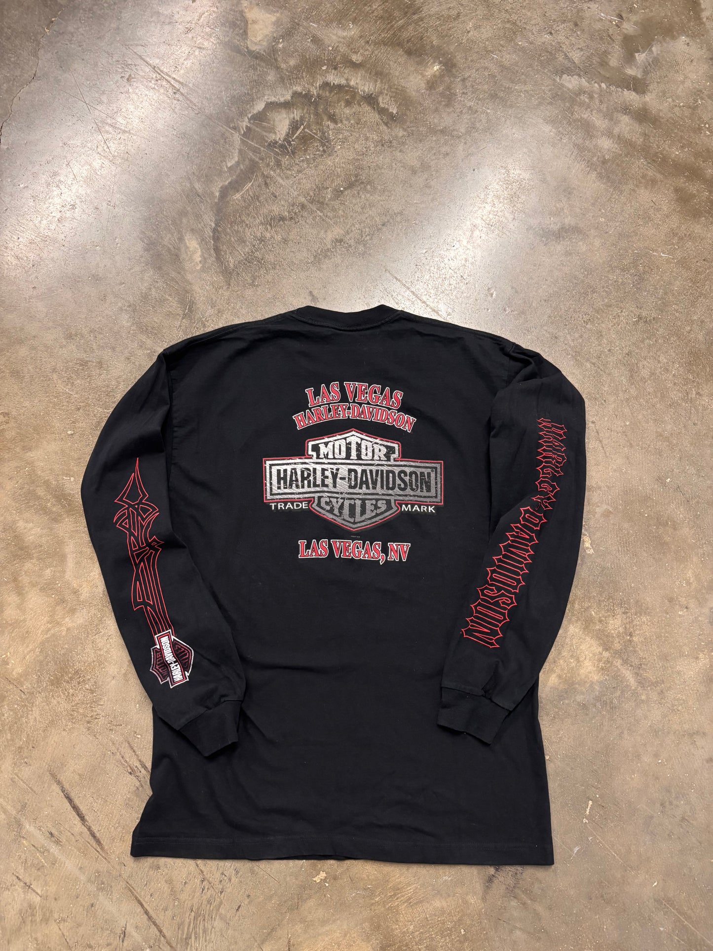 Vintage Harley Davidson skull long sleeve size xl