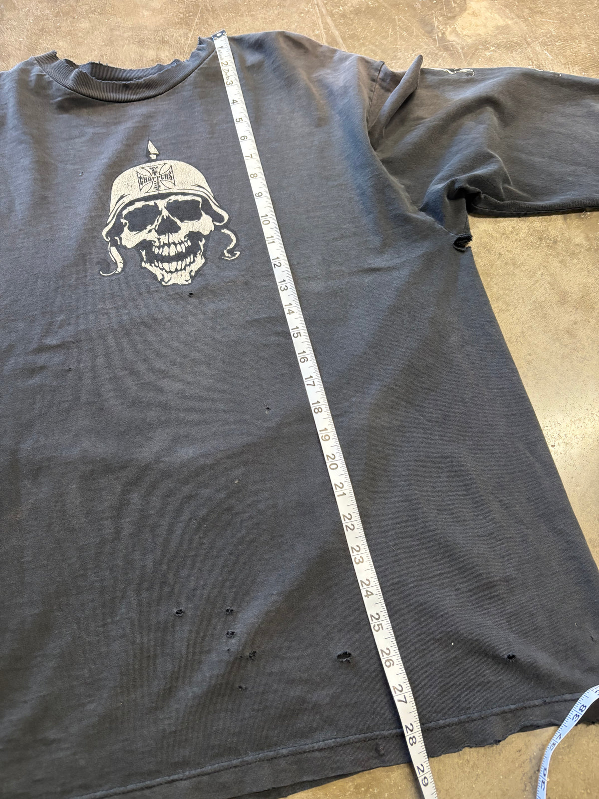 Vintage WCC skulls faded and thrashed long sleeve size extra large