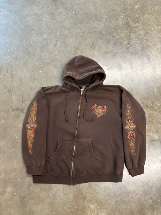 Vintage Harley Davidson zip up hoodie size xl