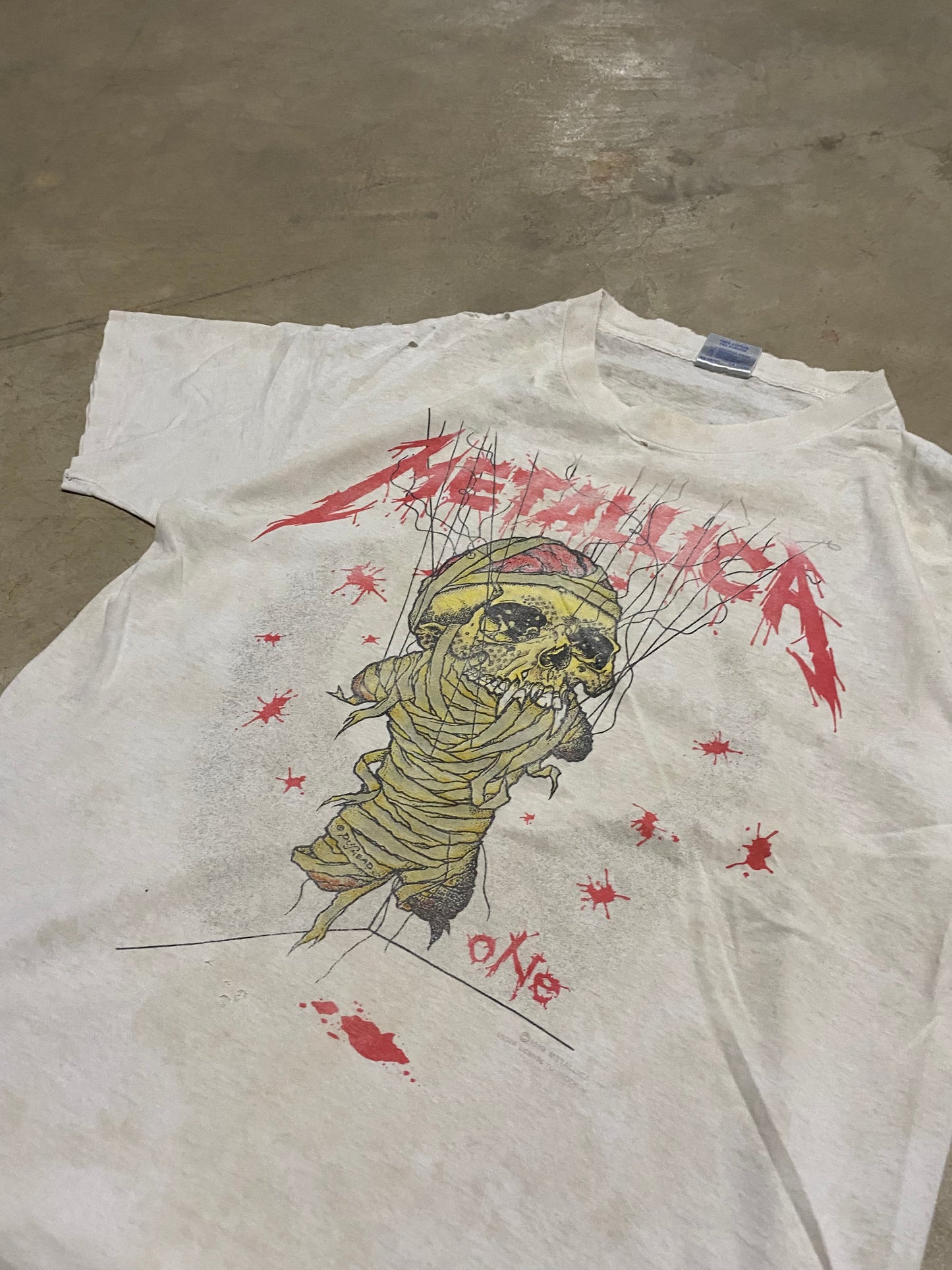 Vintage Metallica Pushead One shirt Size XL Thrashed