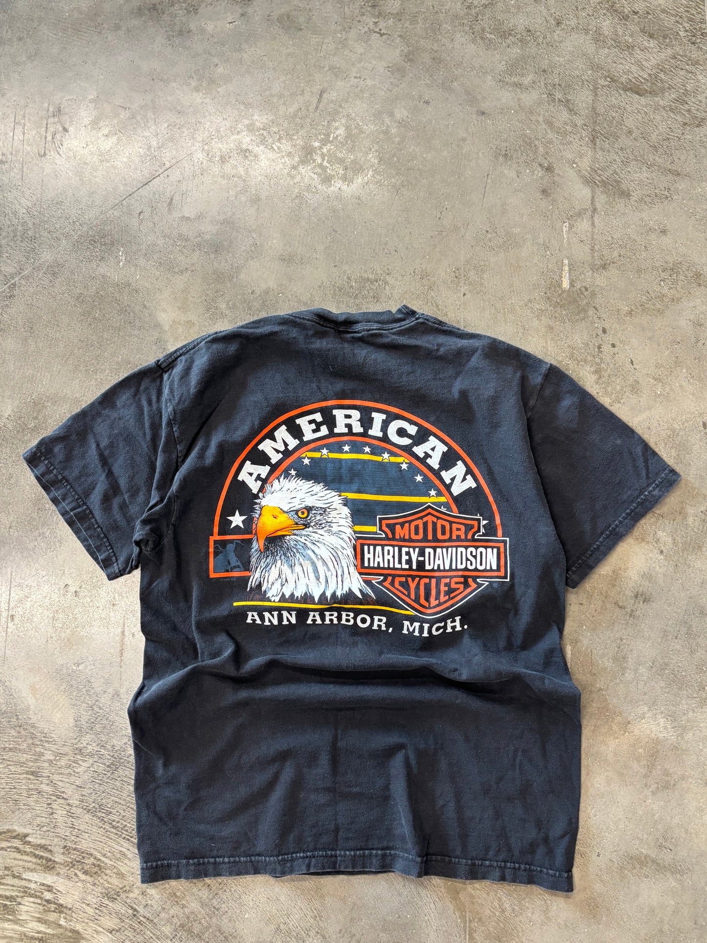 Vintage Harley Davidson flame ball shirt size small