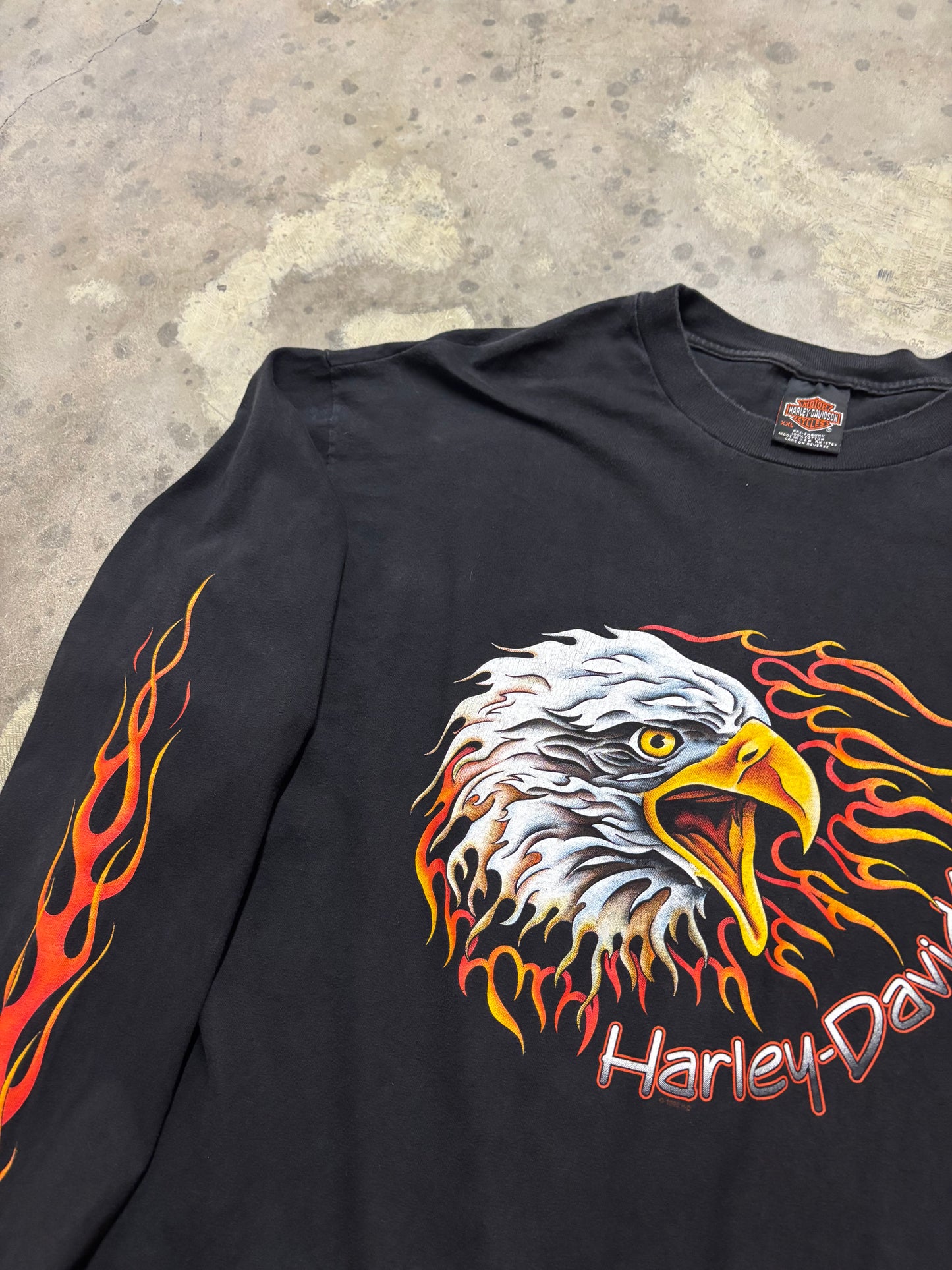 Vintage Harley Davidson Eagle screaming long sleeve size xxl