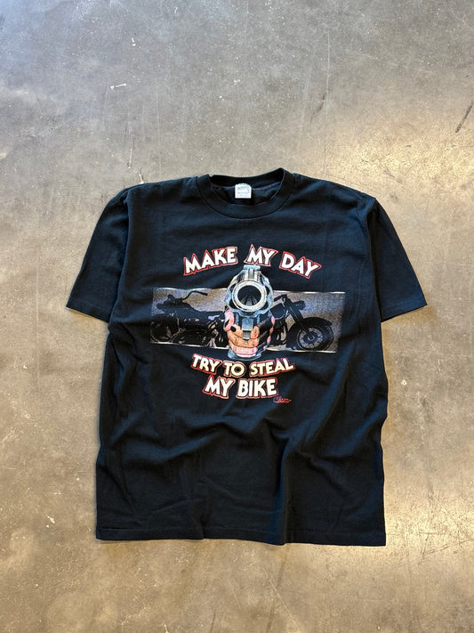 Vintage 80’s Bikers Only Harley Gun shirt size xl
