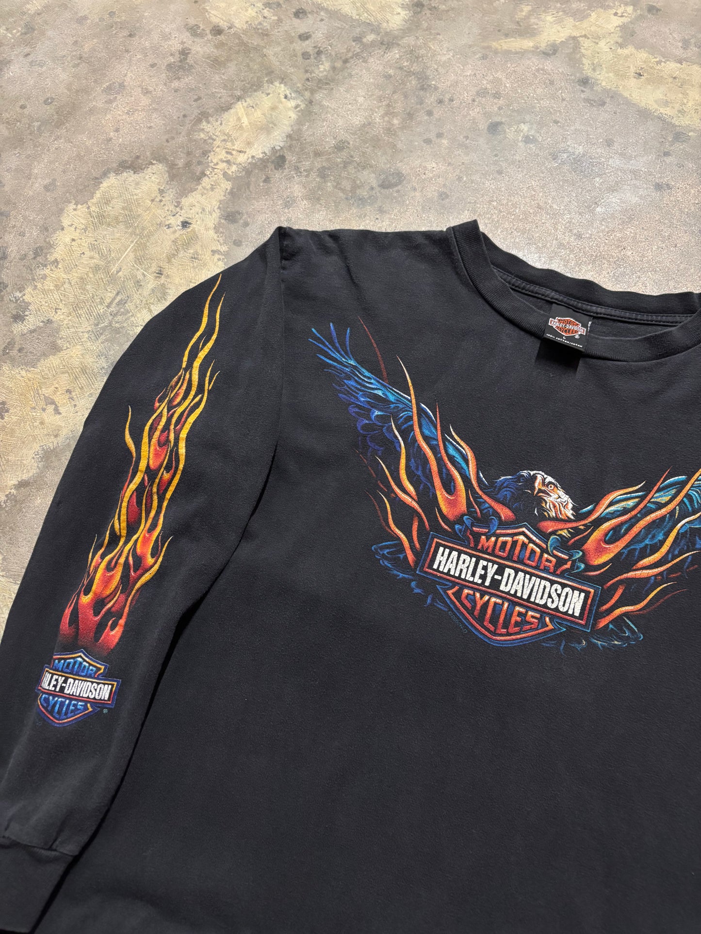 Vintage Harley Davidson Eagle Flame shirt size large