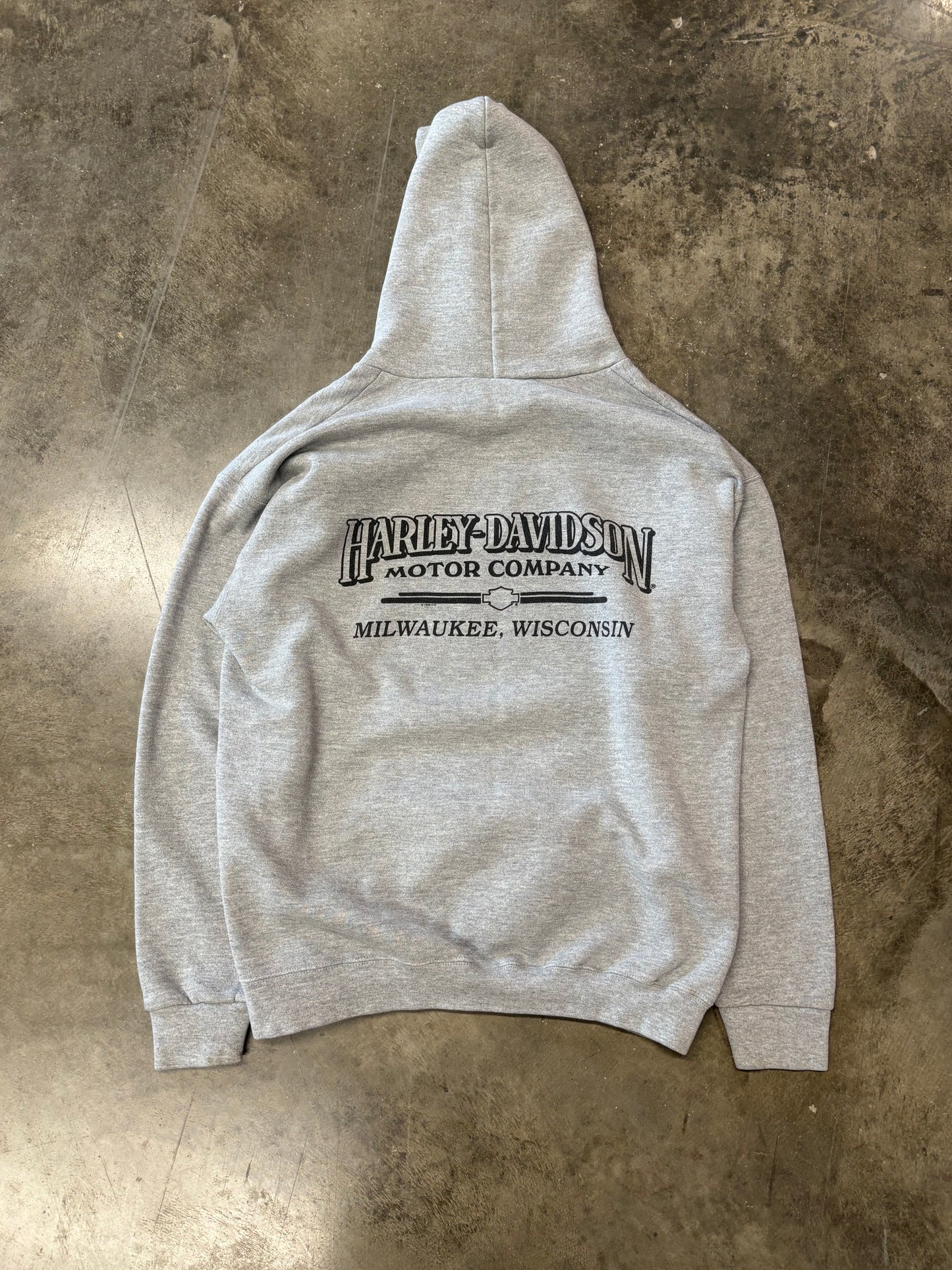 Vintage Harley Davidson Grey hoodie size large