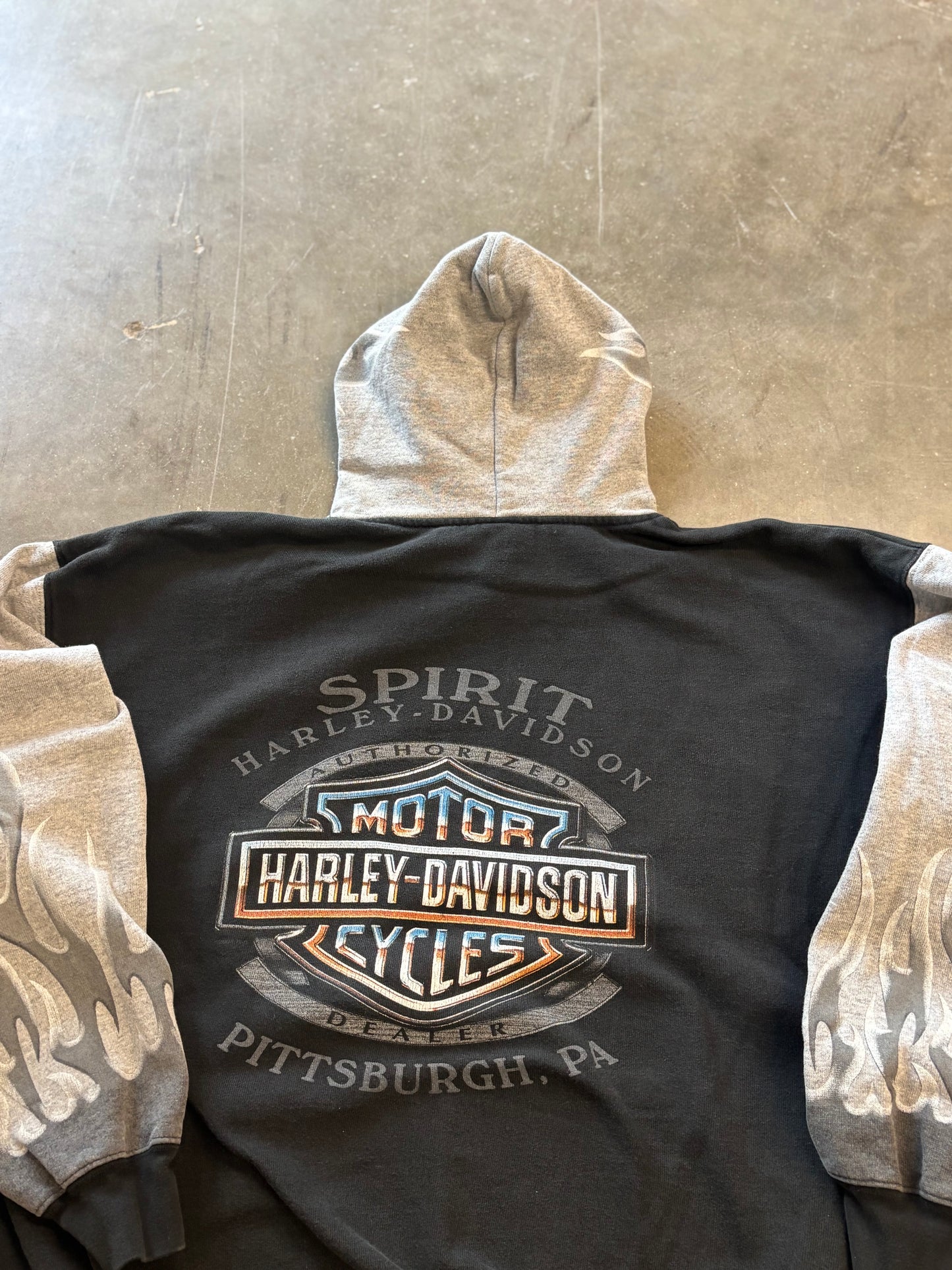 Vintage Harley Davidson Flame hoodie size xl