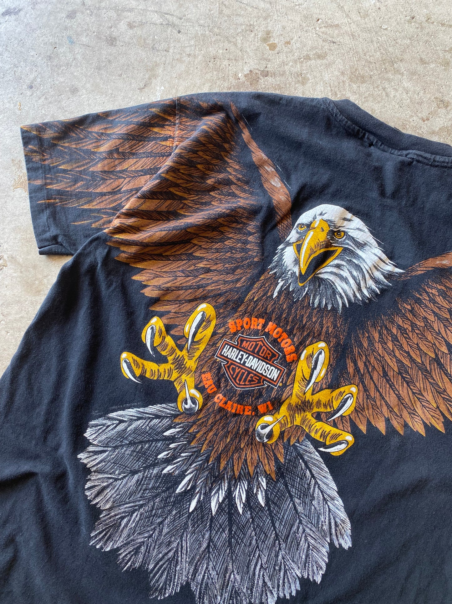 Vintage Harley Davidson Eagle AOP shirt size extra large
