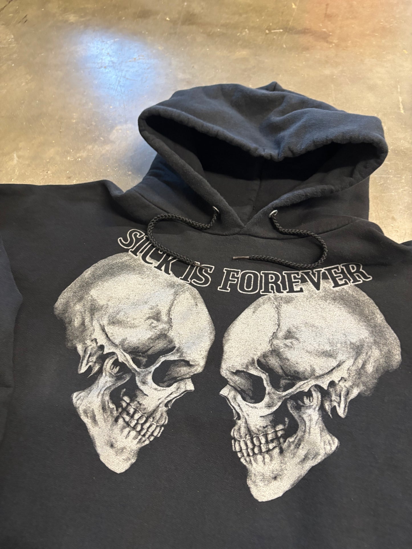 Sick Boy Motorcyles skullpile hoodie size xxl