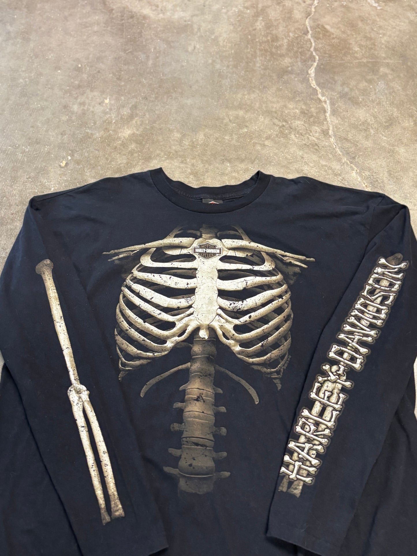 Vintage Harley Davidson skull long sleeve 2XL