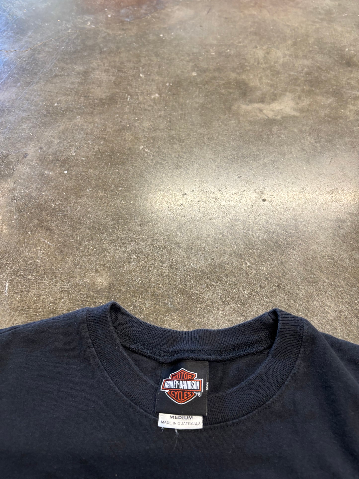 Vintage Harley Davidson chrome flame long sleeve size medium
