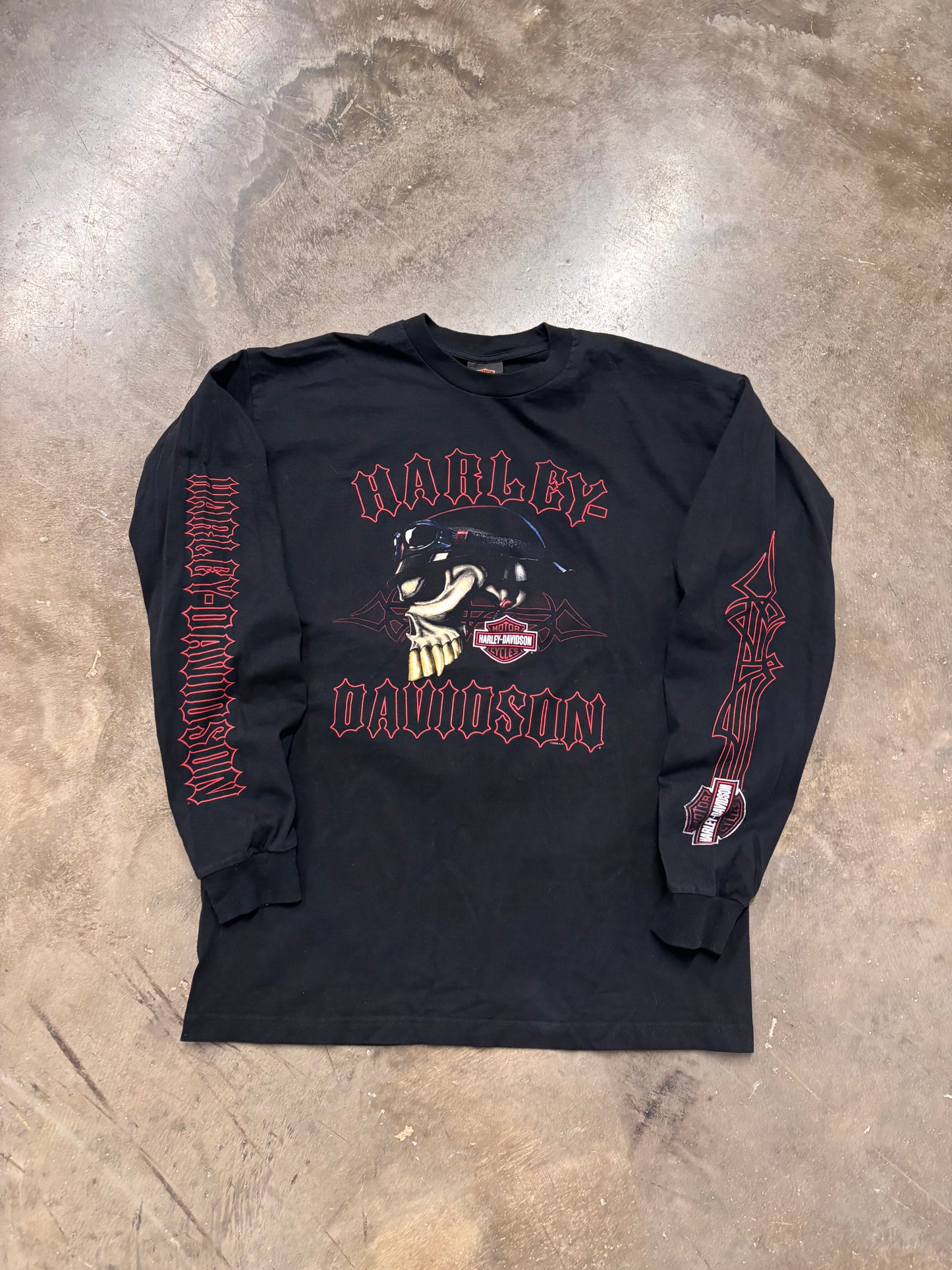 Vintage Harley Davidson skull long sleeve size xl