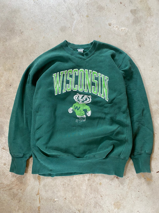 Vintage Wisconsin Badgers Earth Tone sweatshirt reverse weave style Size XL