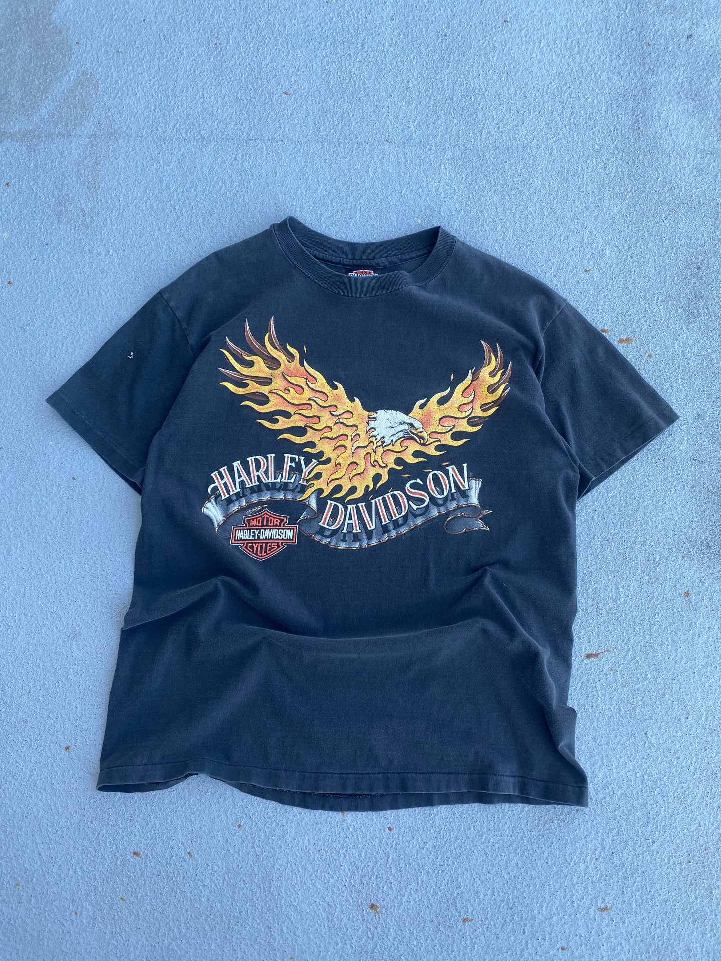 Vintage Harley Davidson Flaming Eagle shirt size large