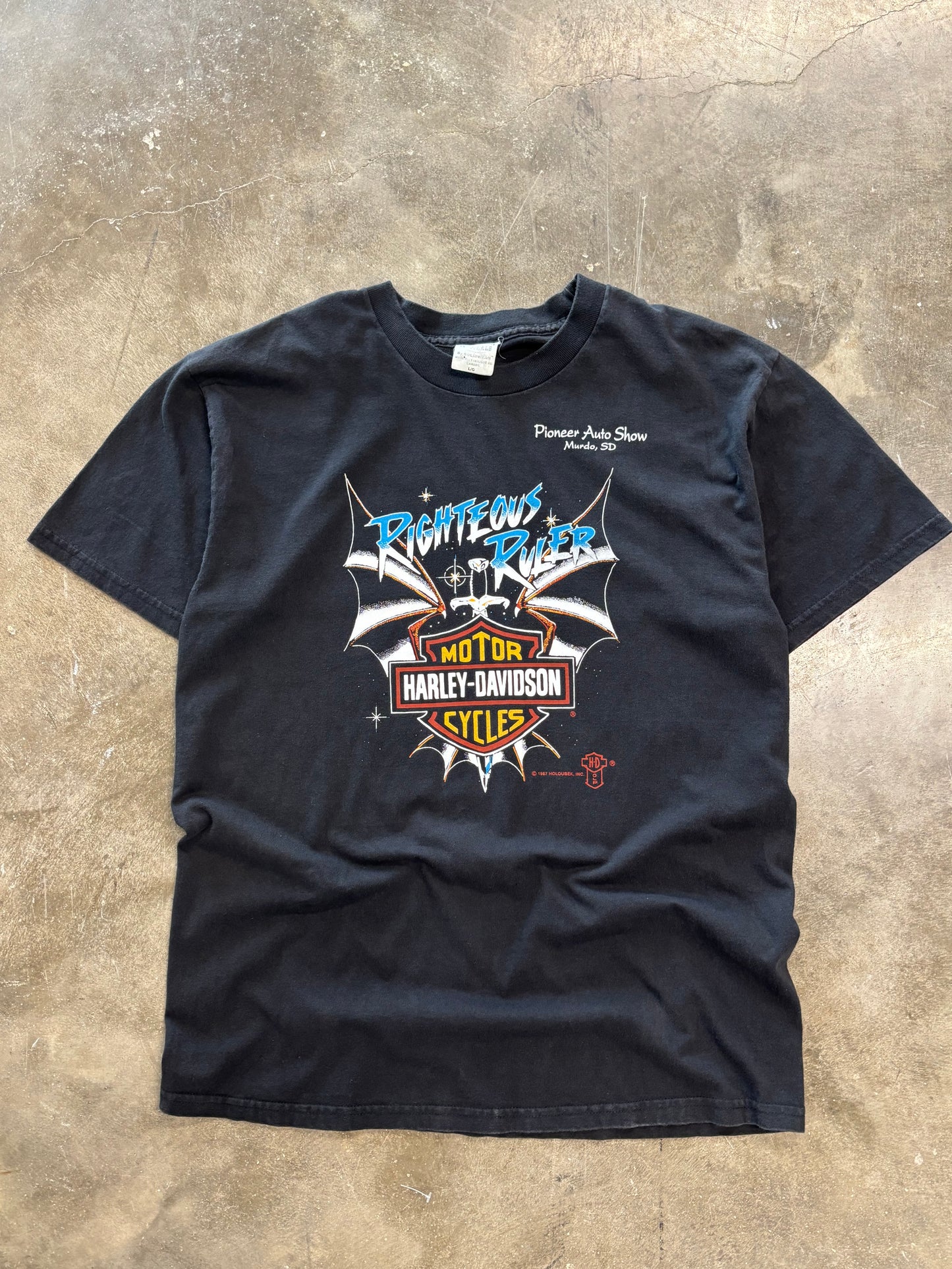 Vintage Harley Davidson Righteous ruler shirt size large