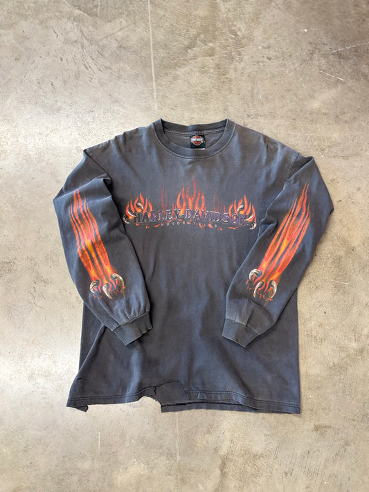 Vintage Harley Davidson Eagle claw long sleeve size large