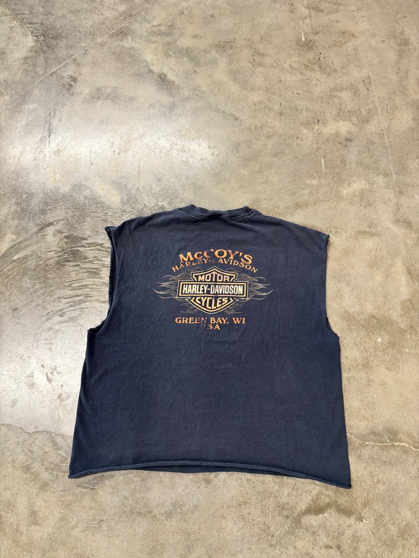 Vintage Harley Davidson chopped looney tunes shirt size large
