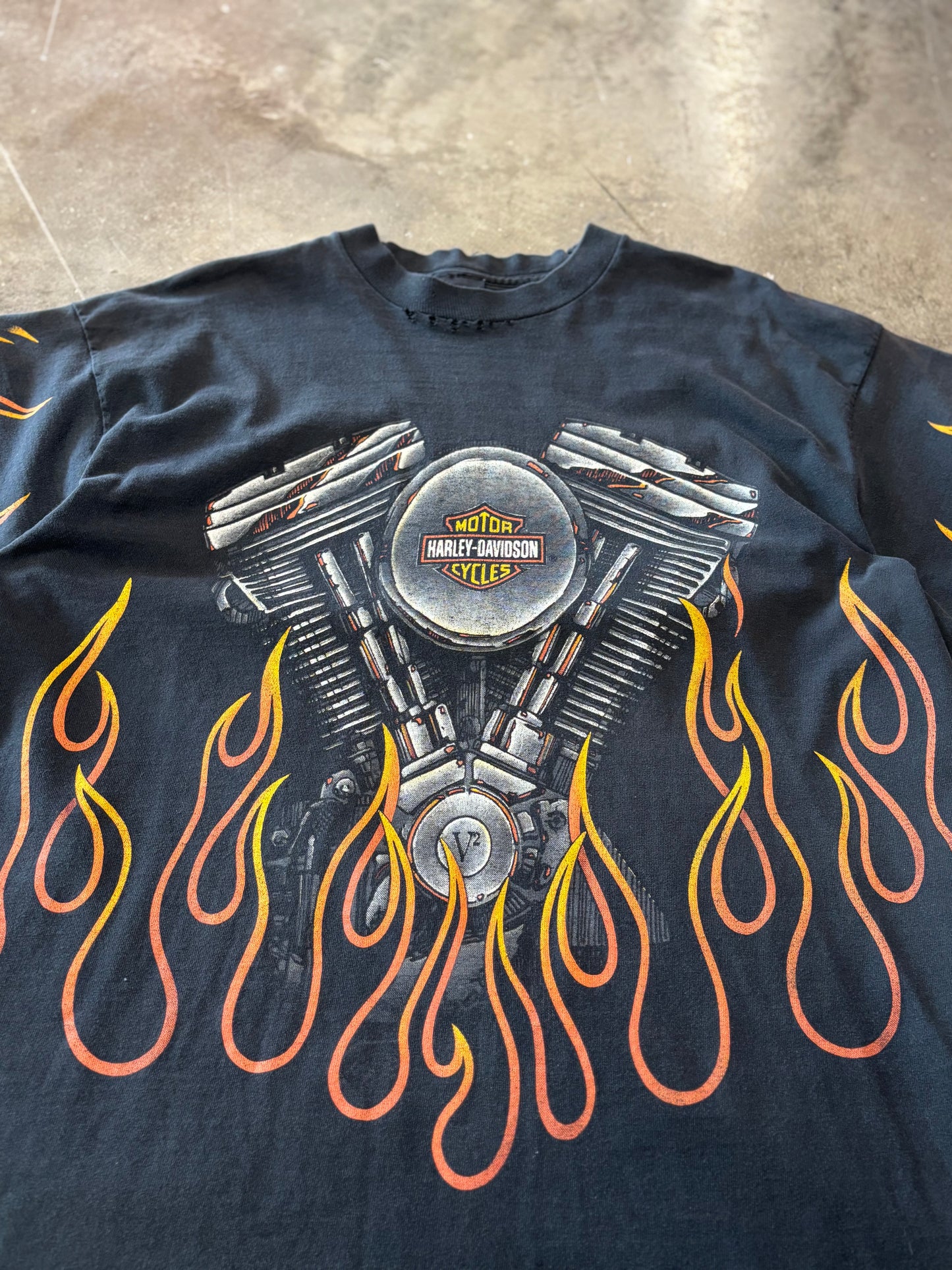 Vintage Harley Davidson flame shirt size xl