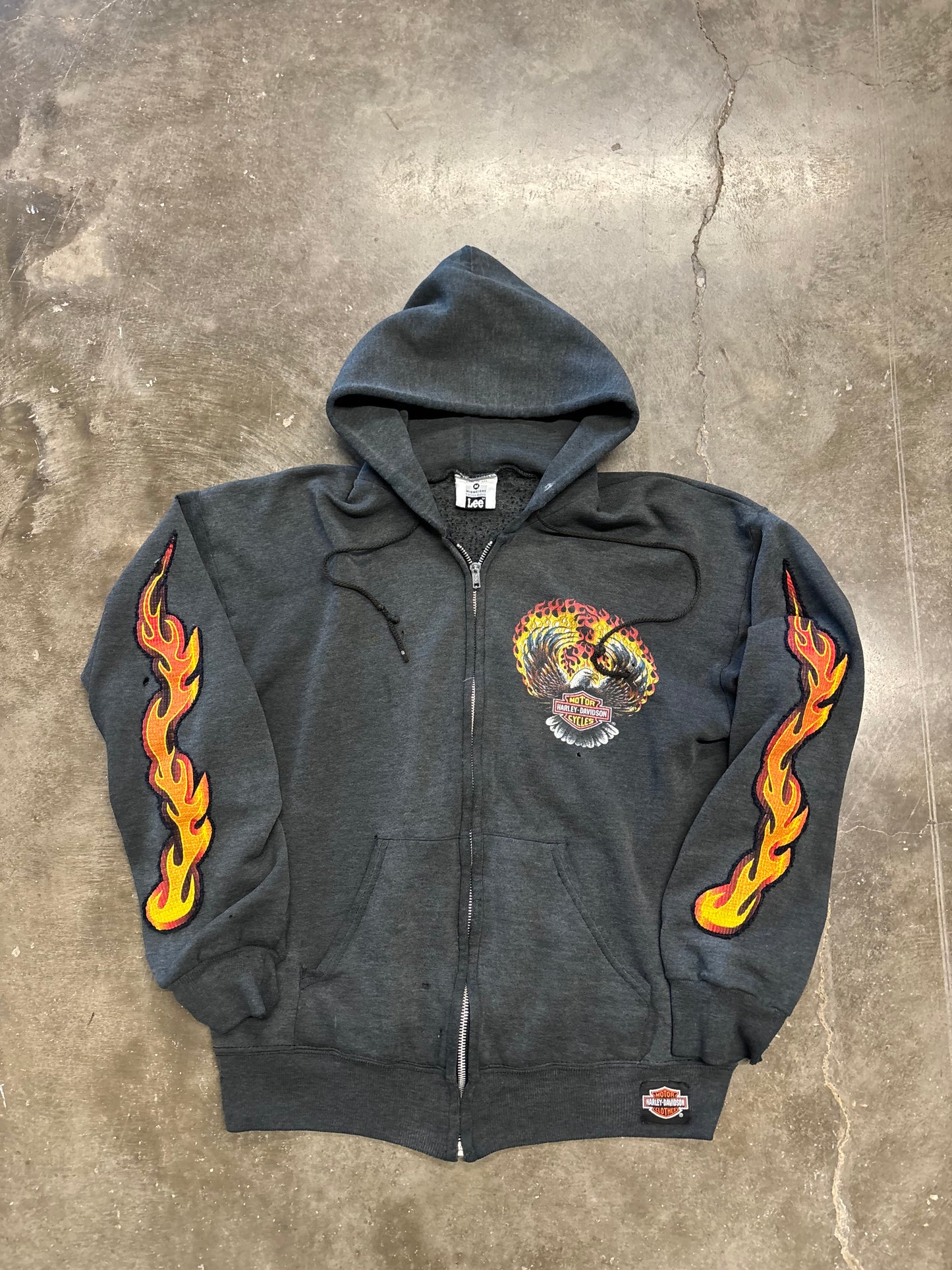 Vintage Harley Davidson Zip up hoodie size medium