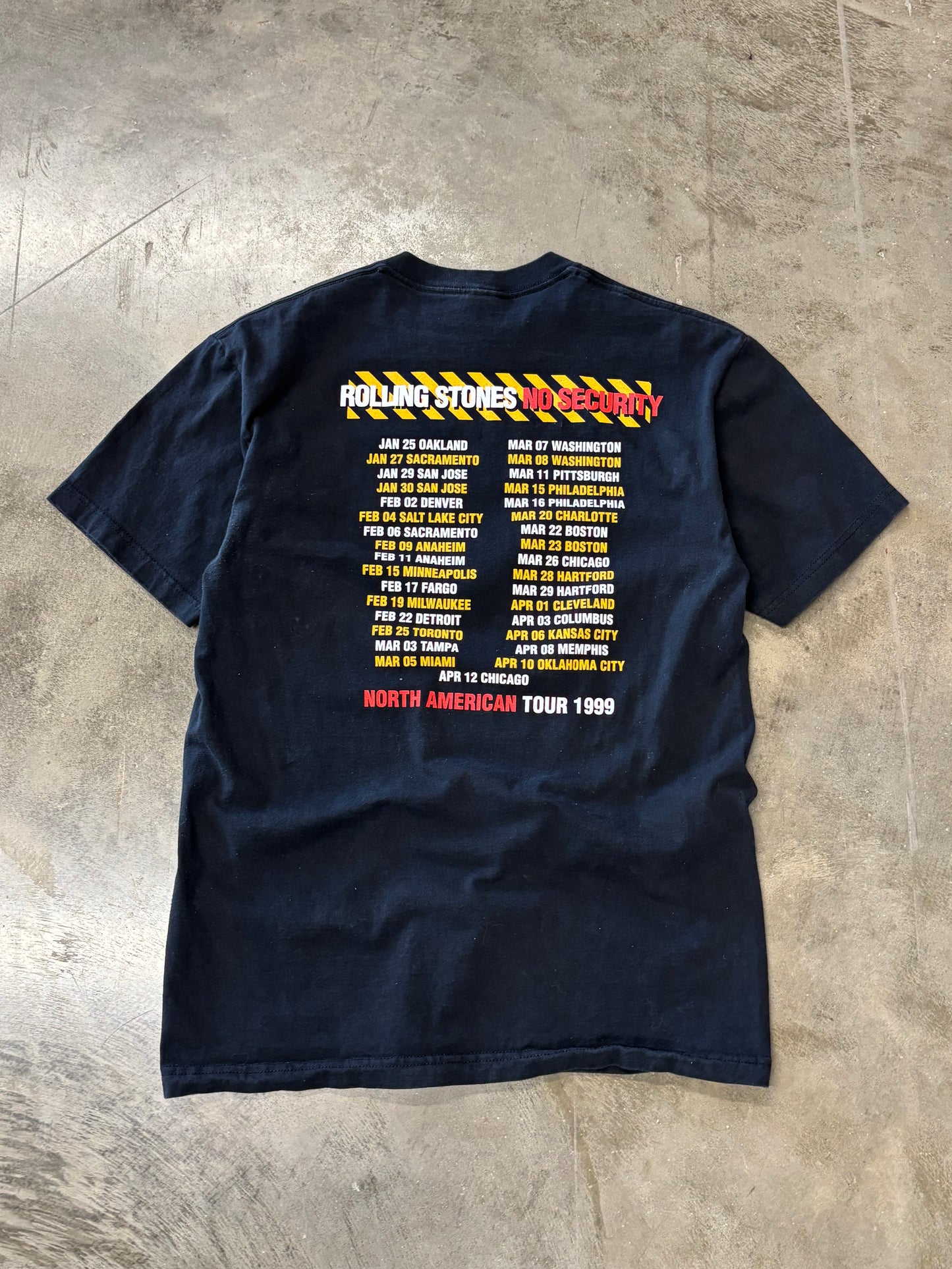 Vintage Rolling Stones no security shirt size large