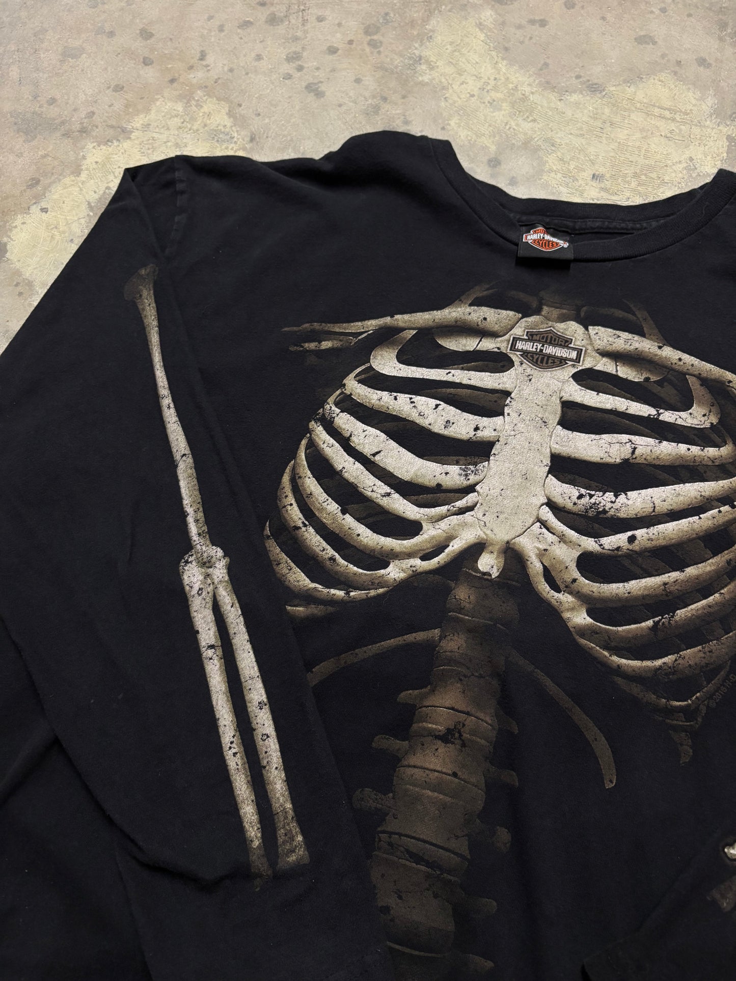 Vintage Harley Davidson Bones longlseeve shirt size XXL