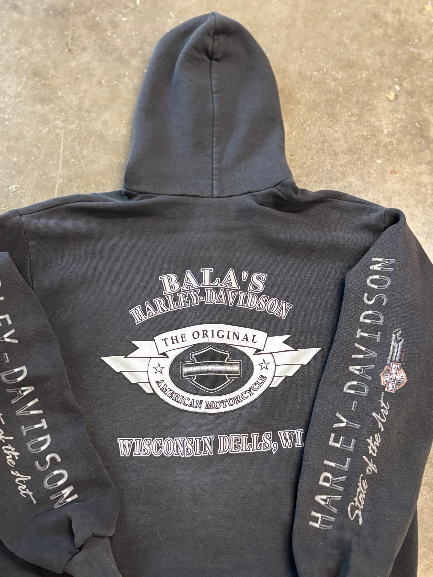 Vintage Harley Davidson zip up hoodie size medium