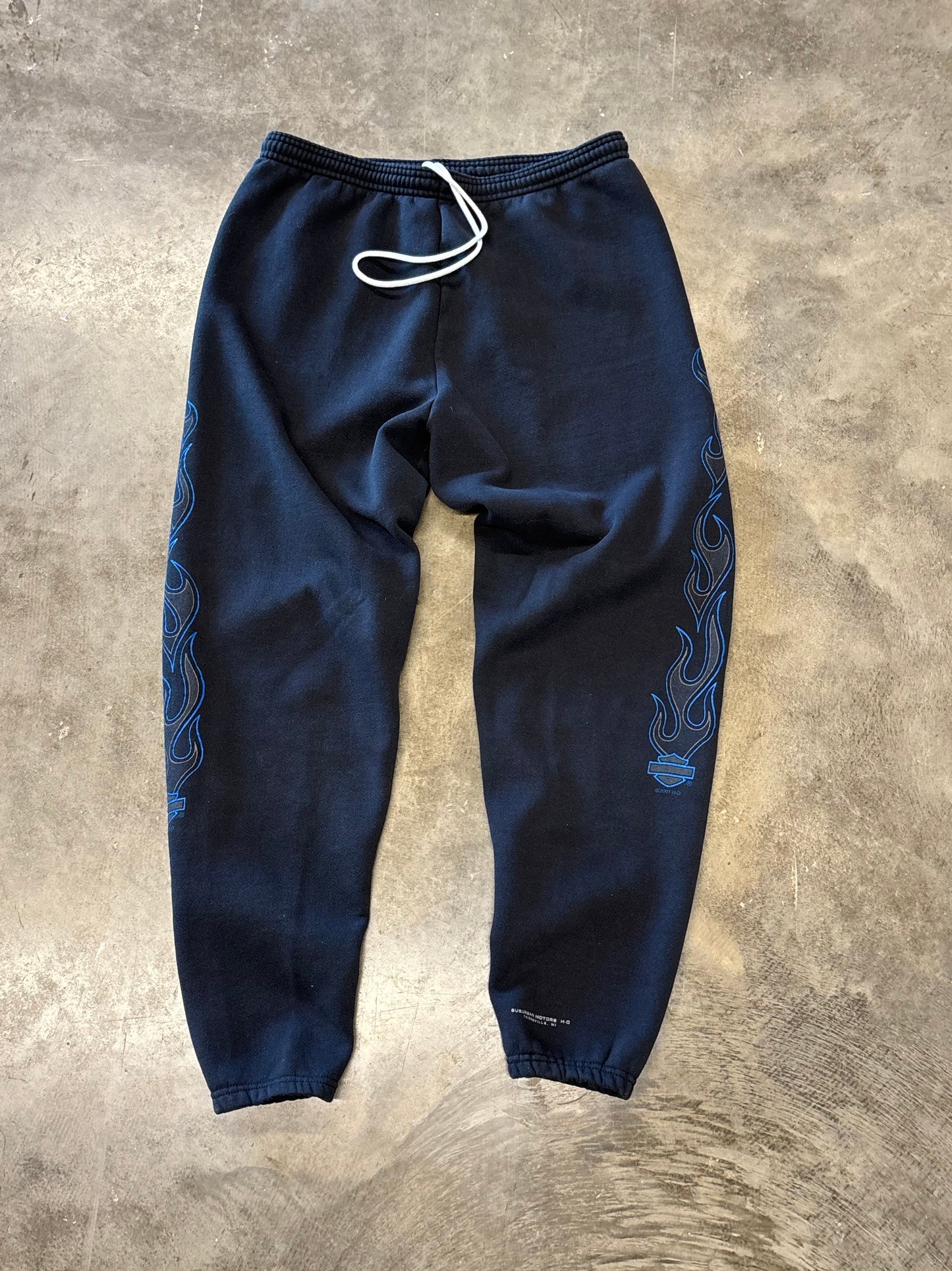 Vintage Harley Davidson Flame sweatpants size large