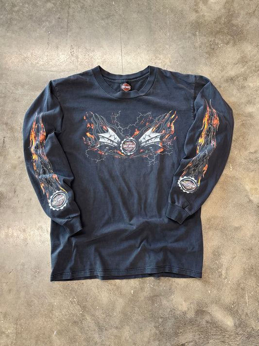 Vintage Harley Davidson bat wing long sleeve size large