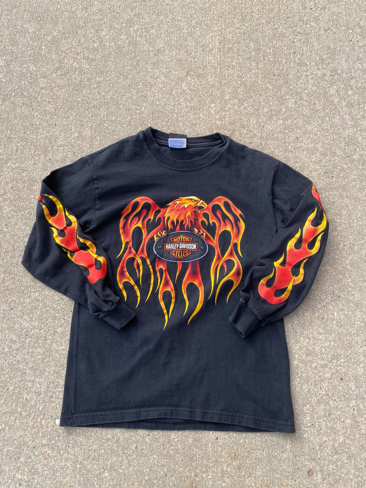 Vintage 90’s Harley Davidson Flaming Eagle Size Small