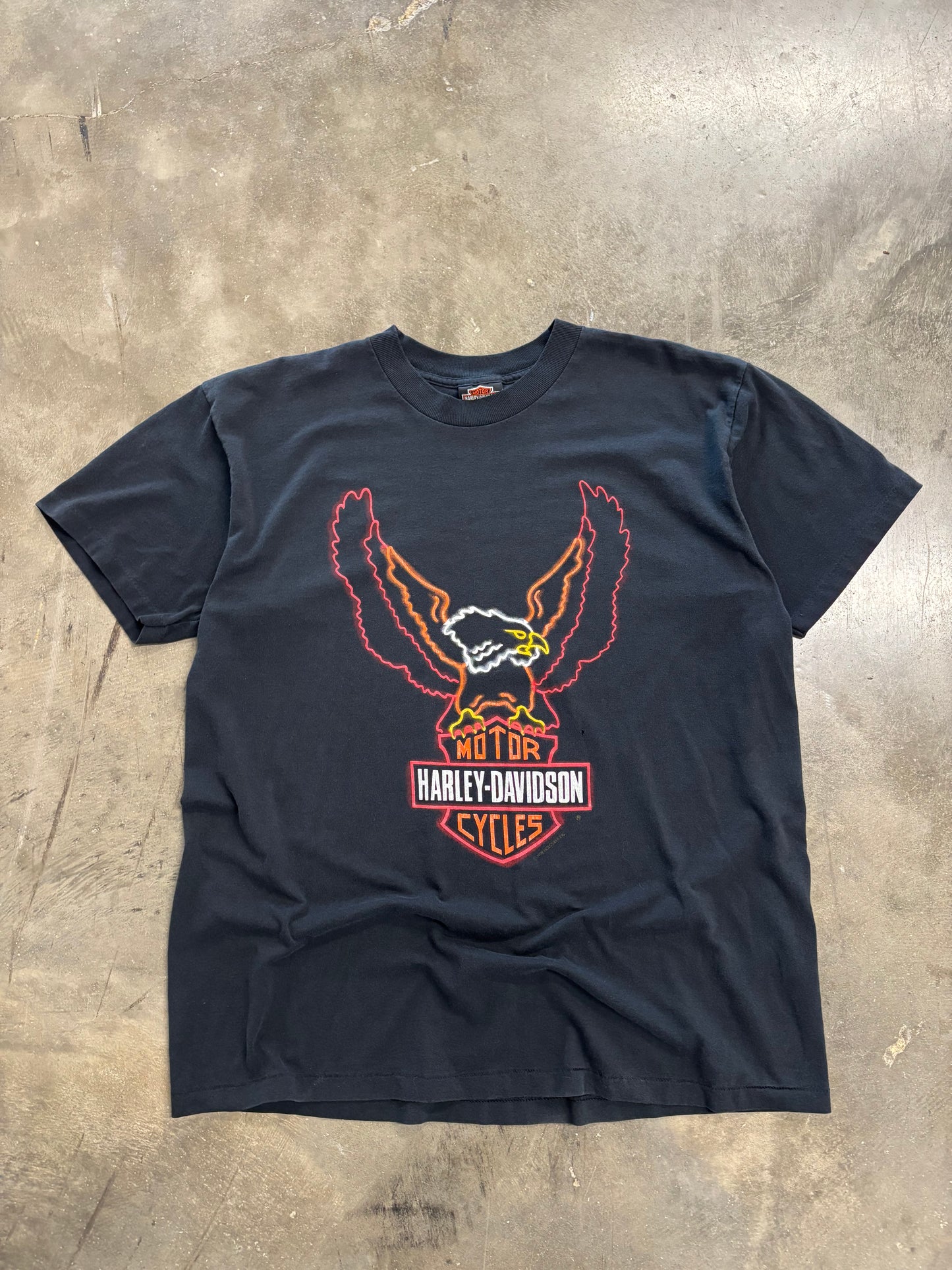 Vintage Harley Davidson Neon Eagle shirt size xl