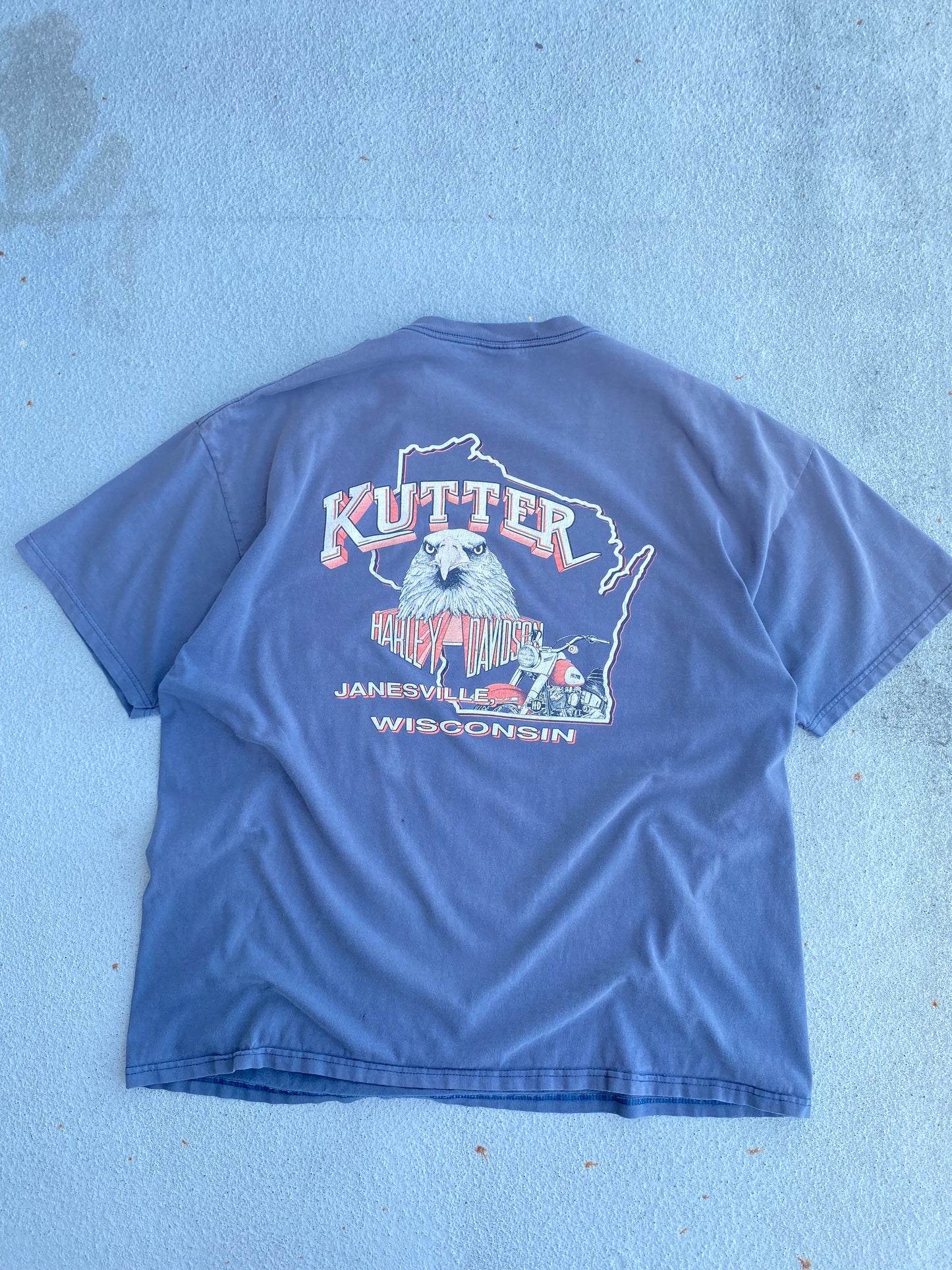 Vintage Harley Davidson Flame Big shield Size XXL