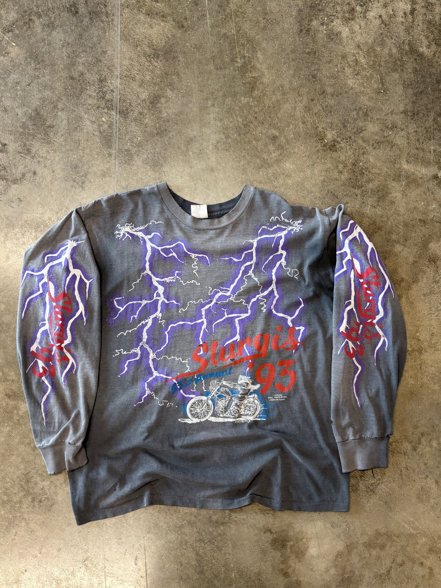 Vintage Sturgis 93 Lightning shirt size xl