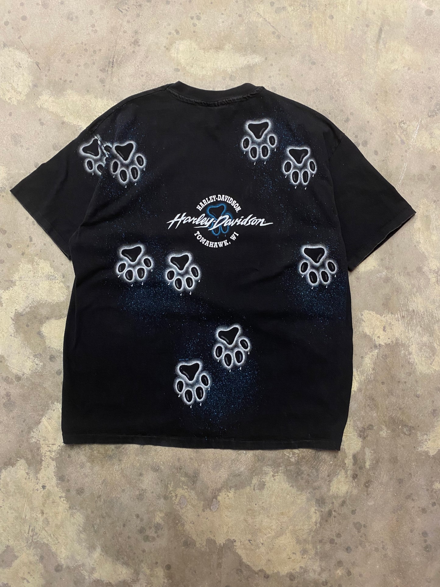 Vintage Harley Davidson Wolf AOP size XXL