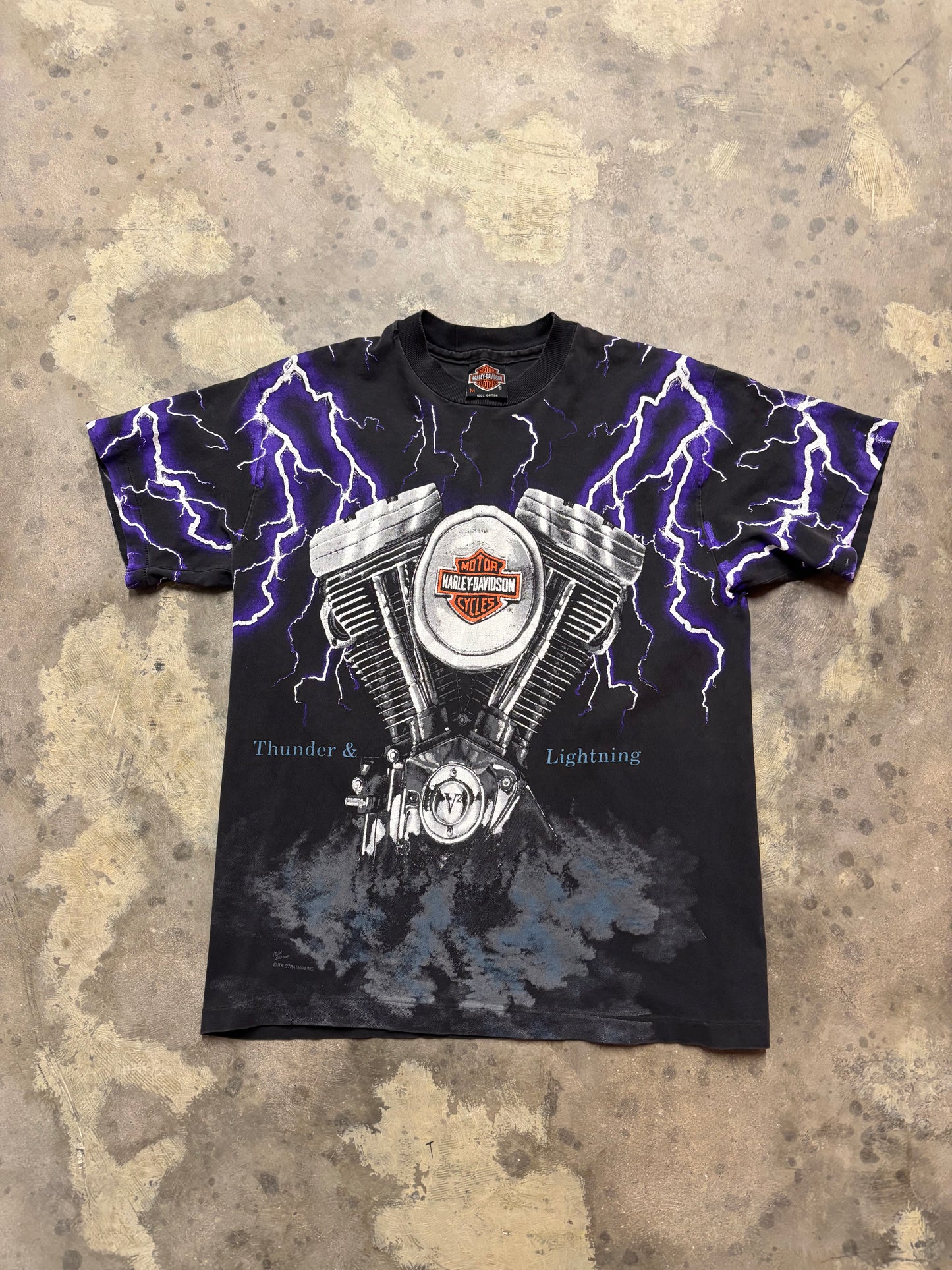 Vintage Harley Davidson Purple Lightning shirt size medium