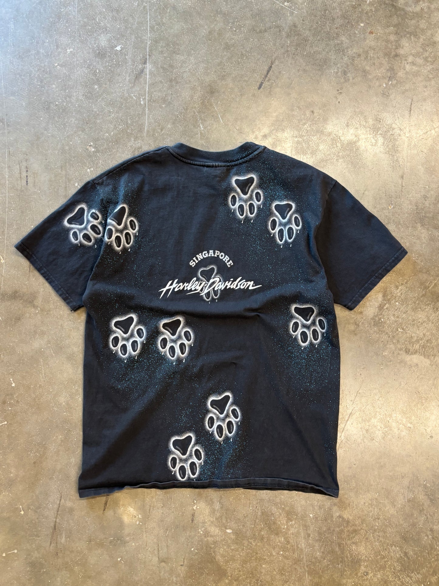 Vintage Harley Wolf Aop shirt size large