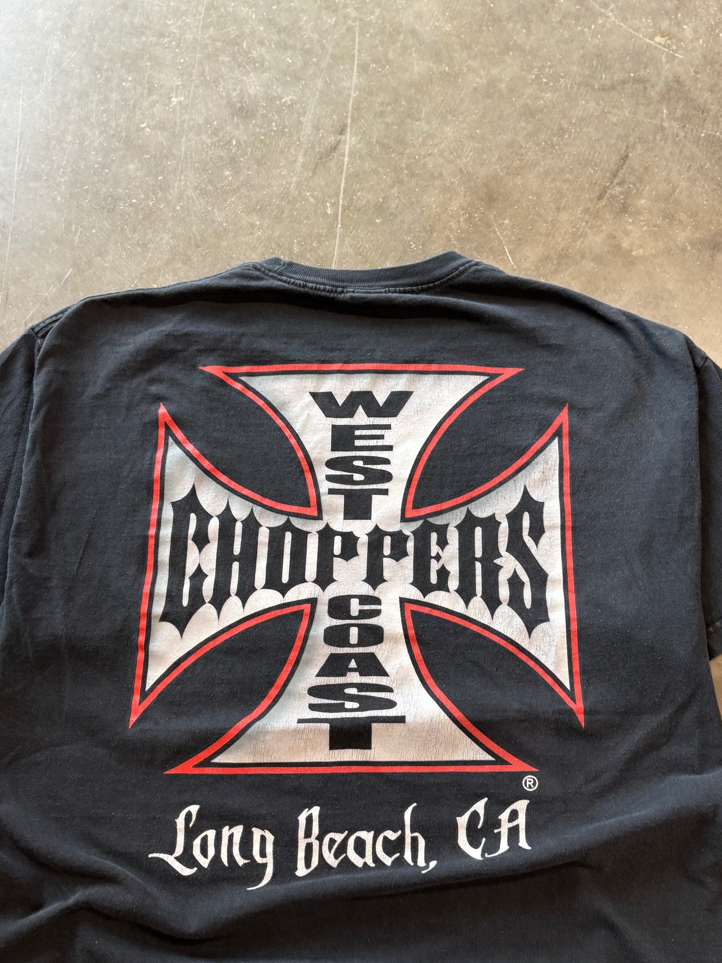Vintage West Coast choppers iron cross shirt size 2XL