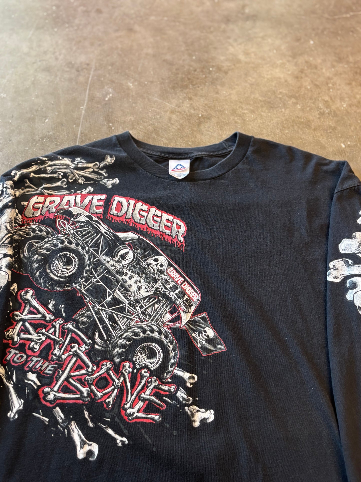 Vintage Grave Digger skull long sleeve size xxl