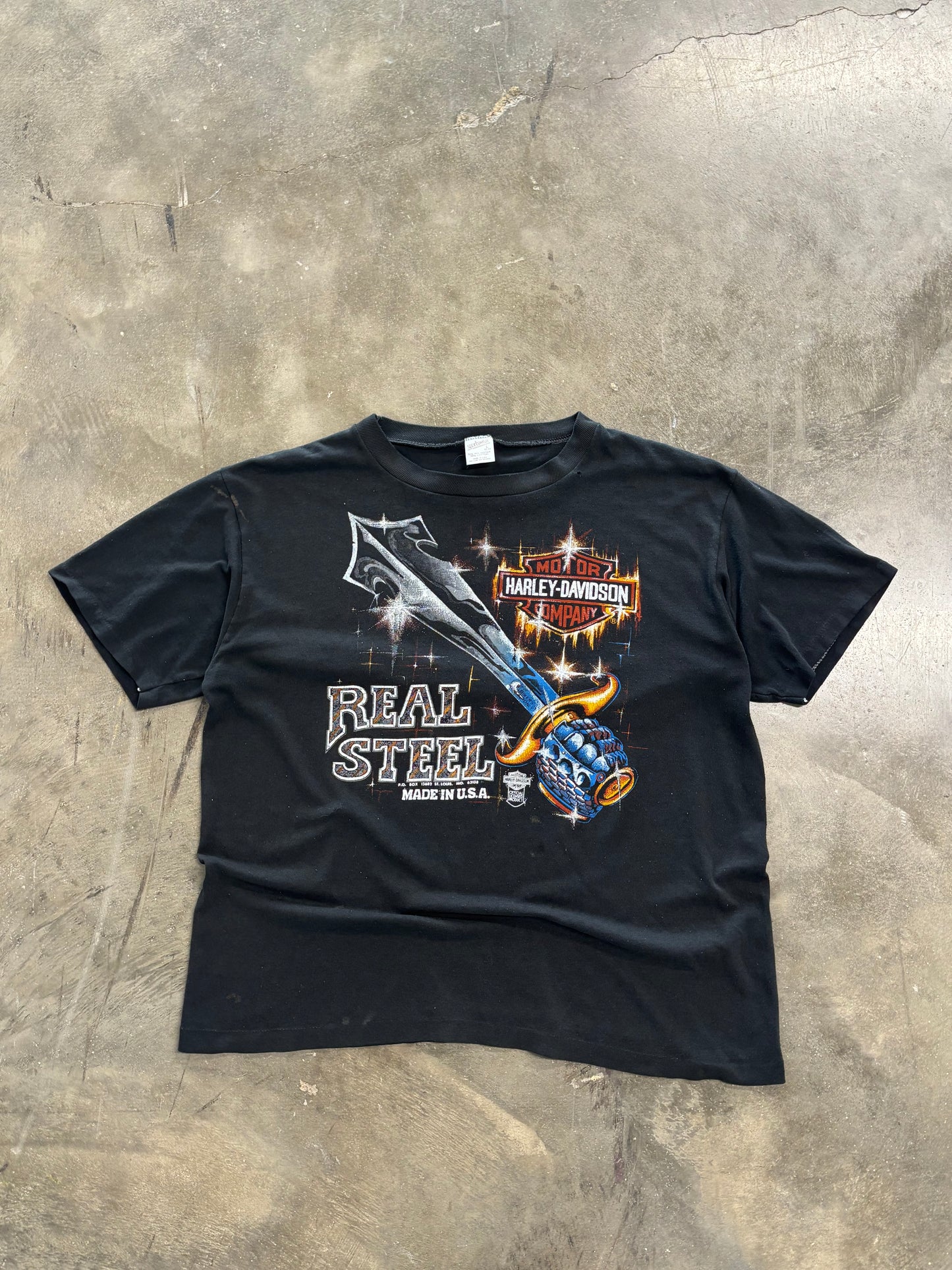 Vintage Harley Davidson Real steel shirt size large