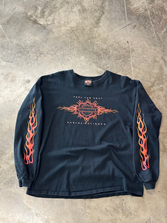 Vintage Harley Davidson feel the heat long sleeve size extra large