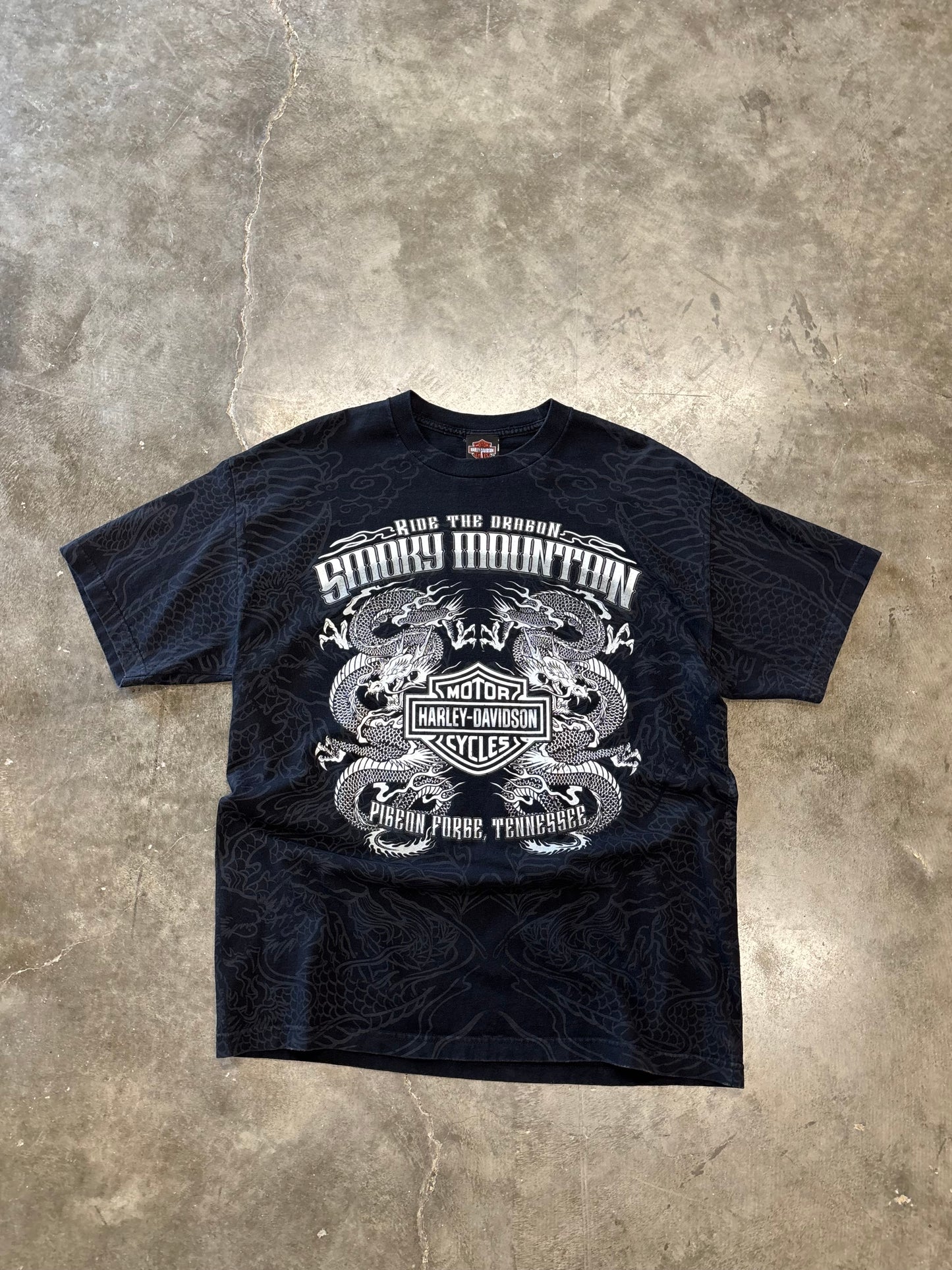 Harley Davidson Smokey mountain dragon aop size xl
