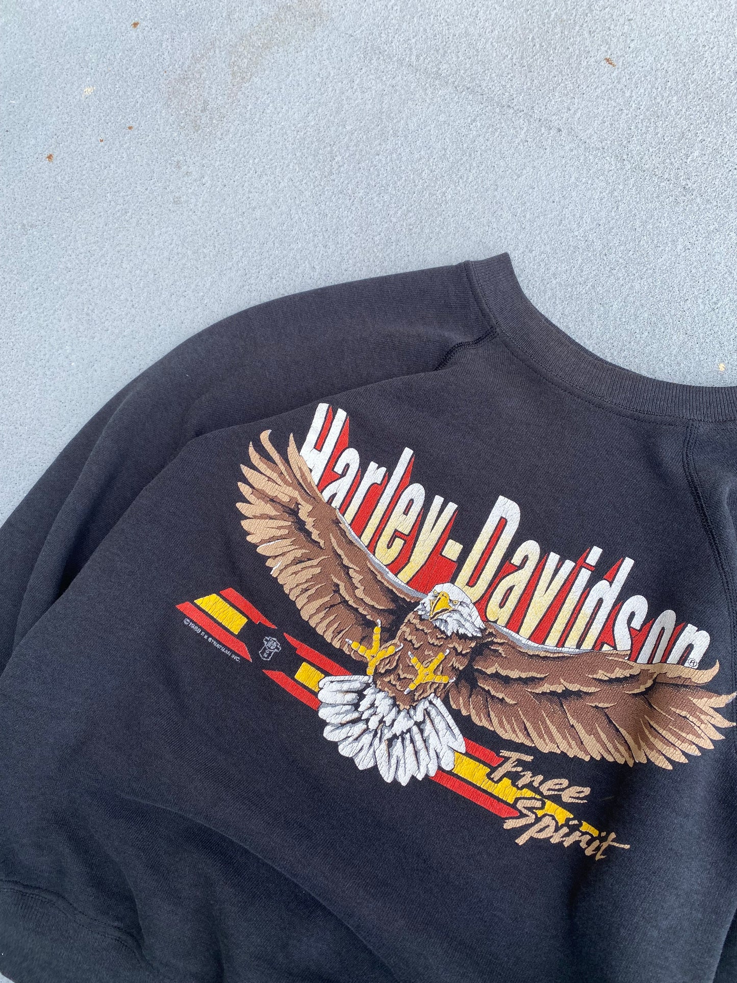 Vintage 80’s Harley Davidson Free spirit Sweatshirt Size Small