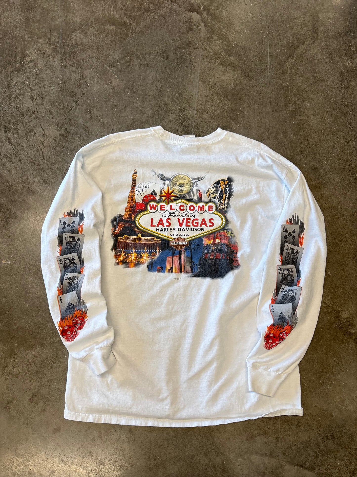 Vintage Harley Davidson poker long sleeve size extra large