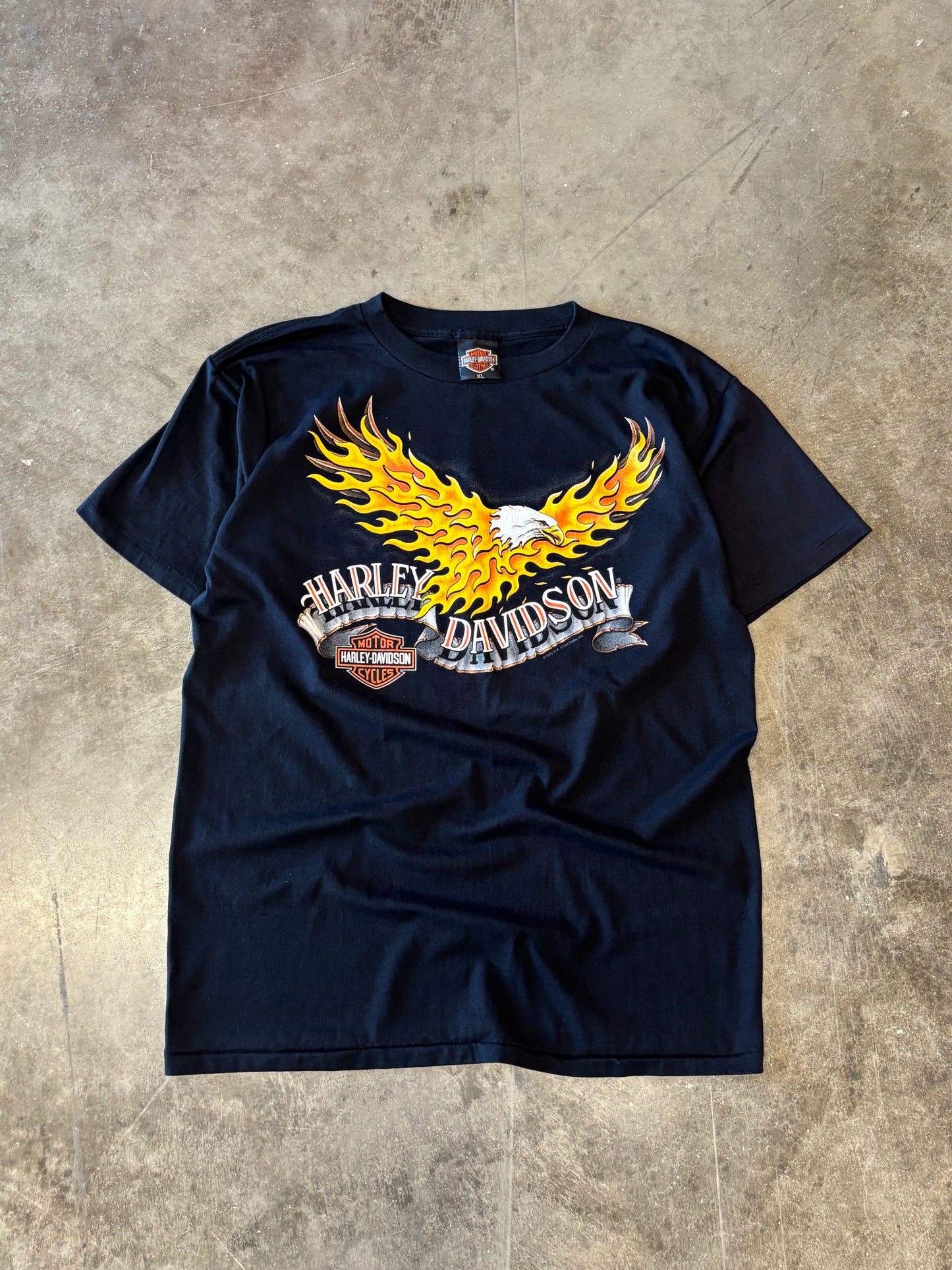 Vintage Harley Davidson Flaming Eagle shirt size xl