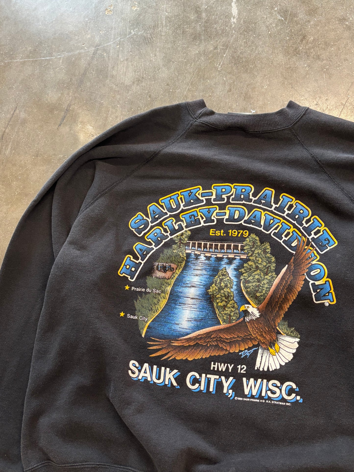 Vintage Harley Davidson wolf sweatshirt size extra large