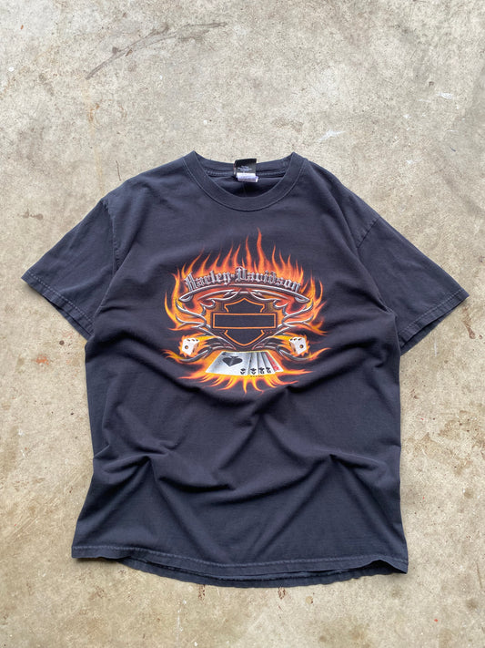 Harley Davidson flame poker shirt size large