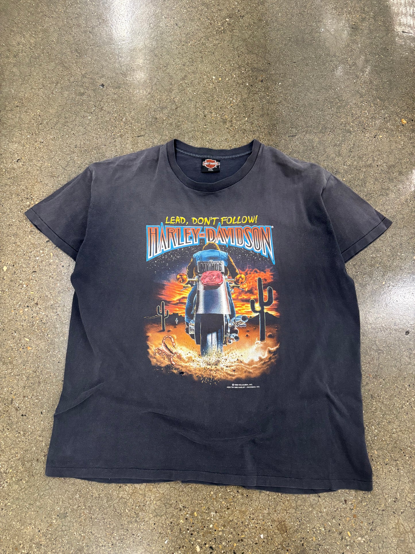 Vintage Faded Out Harley Davidson Lead Don’t Follow shirt size XXL