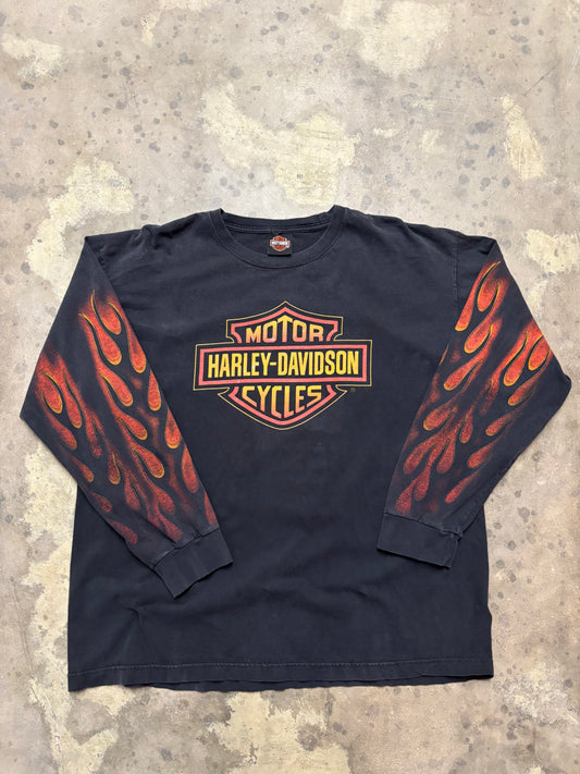 Vintage Harley Davidson Death Flame long sleeve shirt size XXL