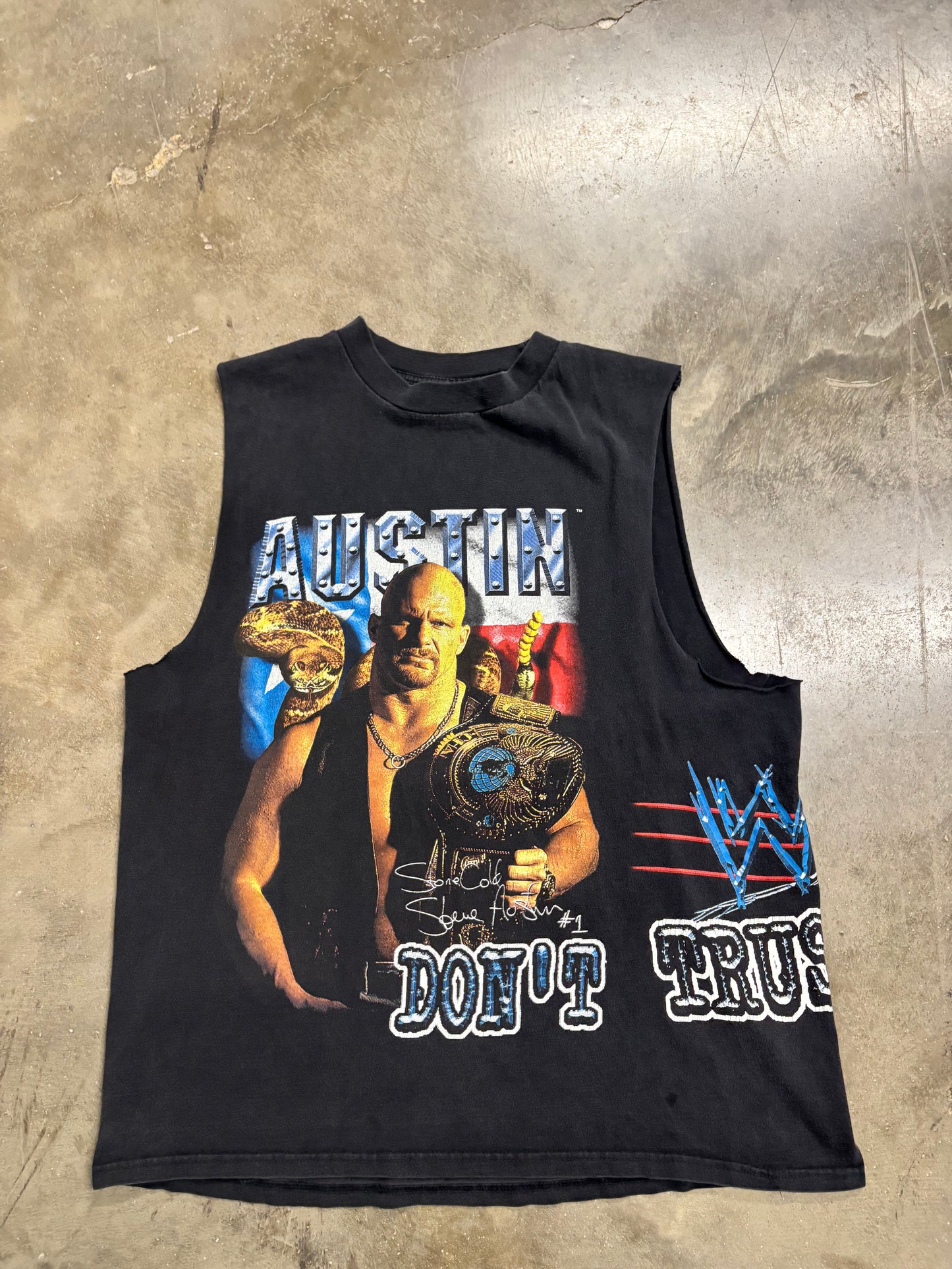 Vintage Stone Cold WWF chop shirt size large