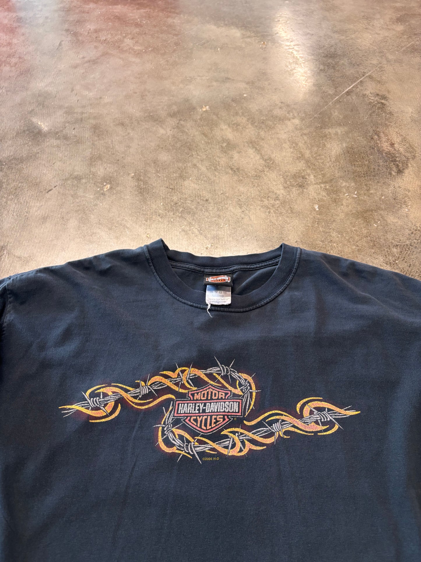 Vintage Harley Davidson Barb Wire long sleeve size xl
